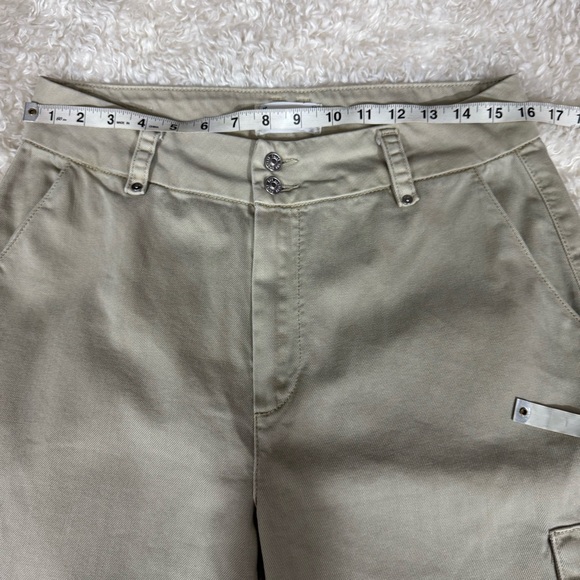 Paige Dion Flare Leg Utility Cargo Jeans in Vintage Warm Sand Size 32 X 30 READ - Picture 6 of 15